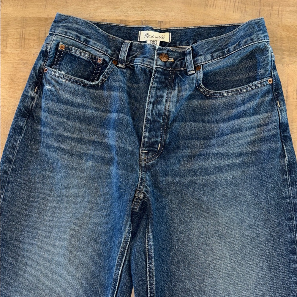 Madewell Low-Slung Baggy Crop Jeans 26 100% Cotton - Picture 8 of 15